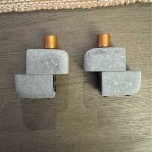 Vintage Maris Taylor Designs stone and copper candleholders.